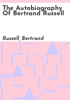 The_autobiography_of_Bertrand_Russell